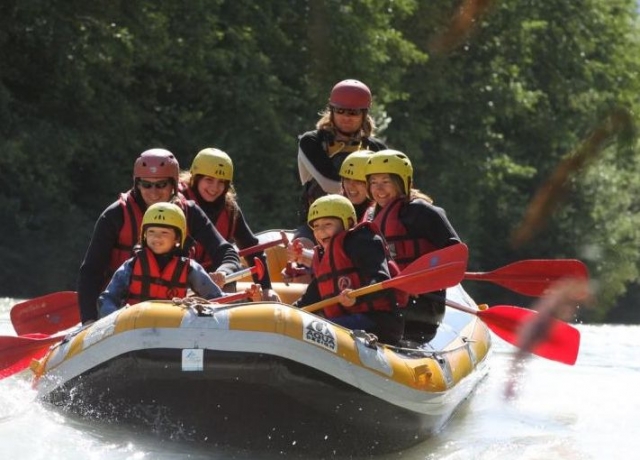 Bonheur en rafting